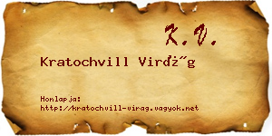 Kratochvill Virág névjegykártya